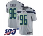 Seattle Seahawks #96 Cortez Kennedy Grey Alternate Vapor Untouchable Limited Player 100th Season Football Jersey