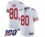 San Francisco 49ers #80 Jerry Rice White Vapor Untouchable Limited Player 100th Season Football Jersey