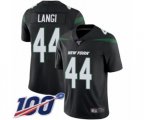 New York Jets #44 Harvey Langi Black Alternate Vapor Untouchable Limited Player 100th Season Football Jersey