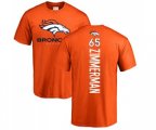 Denver Broncos #65 Gary Zimmerman Orange Backer T-Shirt