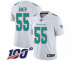 Miami Dolphins #55 Jerome Baker White Vapor Untouchable Limited Player 100th Season Football Jersey