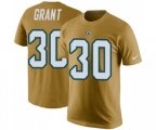 Jacksonville Jaguars #30 Corey Grant Gold Rush Pride Name & Number T-Shirt