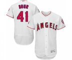Los Angeles Angels of Anaheim #41 Justin Bour White Home Flex Base Authentic Collection Baseball Jersey