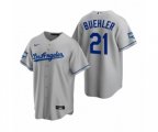 Los Angeles Dodgers Walker Buehler Gray 2020 World Series Champions Road Replica Jersey