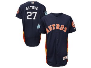Houston Astros #27 Jose Altuve Navy 2017 Spring Training Authentic Collection Stitched Baseball Jersey