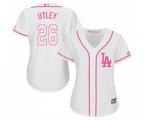Women's Los Angeles Dodgers #26 Chase Utley Authentic White Fashion Cool Base Baseball Jersey