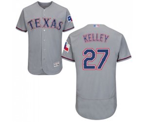 Texas Rangers #27 Shawn Kelley Grey Road Flex Base Authentic Collection Baseball Jersey