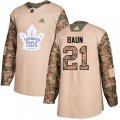 Toronto Maple Leafs #21 Bobby Baun Authentic Camo Veterans Day Practice NHL Jersey
