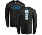 Carolina Panthers #55 Bruce Irvin Black Backer Long Sleeve T-Shirt