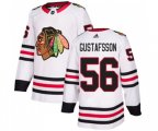 Chicago Blackhawks #56 Erik Gustafsson Authentic White Away NHL Jersey