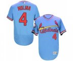St. Louis Cardinals #4 Yadier Molina Light Blue Flexbase Authentic Collection Cooperstown Baseball Jersey