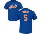 New York Mets #5 David Wright Replica Blue Home Cool Base Baseball T-Shirt