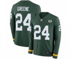 Green Bay Packers #24 Raven Greene Limited Green Therma Long Sleeve Football Jersey