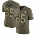 New York Giants #35 Curtis Riley Limited Olive Camo 2017 Salute to Service NFL Jersey