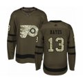Philadelphia Flyers #13 Kevin Hayes Authentic Green Salute to Service Hockey Jersey