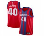 Detroit Pistons #40 Bill Laimbeer Authentic Red Basketball Jersey - 2019-20 City Edition