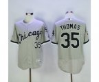 Chicago White Sox #35 Frank Thomas Grey Flexbase Authentic Collection MLB Jersey