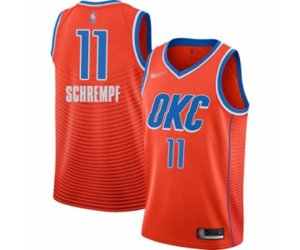 Oklahoma City Thunder #11 Detlef Schrempf Swingman Orange Finished Basketball Jersey - Statement Edition