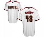 Arizona Diamondbacks #48 Abraham Almonte Replica White Home Cool Base Baseball Jersey