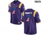 2016 US Flag Fashion 2016 Youth LSU Tigers Leonard Fournette #7 College Football Limited Jersey - Purple