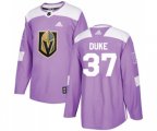 Vegas Golden Knights #37 Reid Duke Authentic Purple Fights Cancer Practice NHL Jersey
