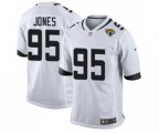 Jacksonville Jaguars #95 Abry Jones Game White Football Jersey
