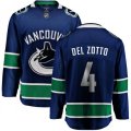 Vancouver Canucks #4 Michael Del Zotto Fanatics Branded Blue Home Breakaway NHL Jersey