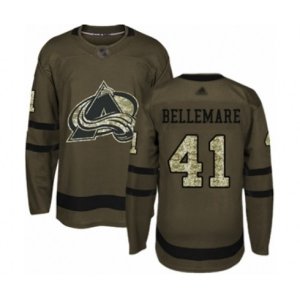 Colorado Avalanche #41 Pierre-Edouard Bellemare Authentic Green Salute to Service Hockey Jersey
