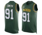 Green Bay Packers #91 Preston Smith Limited Green Player Name & Number Tank Top Football Jersey