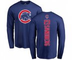 MLB Nike Chicago Cubs #23 Ryne Sandberg Royal Blue Backer Long Sleeve T-Shirt