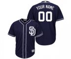San Diego Padres Customized Replica Navy Blue Alternate 1 Cool Base Baseball Jersey