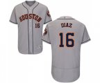 Houston Astros #16 Aledmys Diaz Grey Road Flex Base Authentic Collection Baseball Jersey