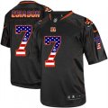 Cincinnati Bengals #7 Boomer Esiason Elite Black USA Flag Fashion NFL Jersey