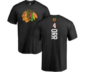 Chicago Blackhawks #4 Bobby Orr Black Backer T-Shirt