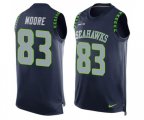 Seattle Seahawks #83 David Moore Limited Steel Blue Player Name & Number Tank Top Football Jersey