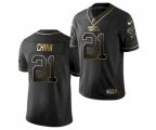 Carolina panthers #21 jeremy chinn golden black jersey