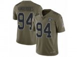 Oakland Raiders #94 Eddie Vanderdoes Limited Olive 2017 Salute to Service NFL Jersey