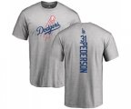 Los Angeles Dodgers #31 Joc Pederson Ash Backer T-Shirt