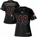 Women San Francisco 49ers #48 Fred Warner Game Black Fashion NFL Jersey