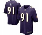 Baltimore Ravens #91 Shane Ray Game Purple Team Color Football Jersey