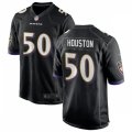 Baltimore Ravens #50 Justin Houston Nike Black Vapor Limited Player Jersey