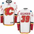 Calgary Flames #39 Doug Gilmour Authentic White Away NHL Jersey
