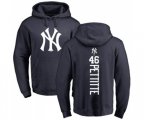 MLB Nike New York Yankees #46 Andy Pettitte Navy Blue Backer Pullover Hoodie