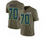 Seattle Seahawks #70 Mike Iupati Limited Olive 2017 Salute to Service Football Jersey