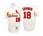 St. Louis Cardinals #18 Mike Shannon Replica Cream 1964 Throwback Baseball Jersey