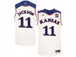 2016 Men's Kansas Jayhawks Josh Jackson #11 College Basketball Authentic Jersey - White