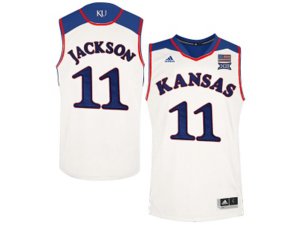 2016 Men\'s Kansas Jayhawks Josh Jackson #11 College Basketball Authentic Jersey - White