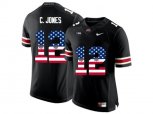 2016 US Flag Fashion Ohio State Buckeyes C.Jones #12 College Football Limited Jersey - Black