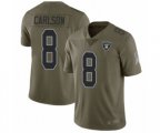 Oakland Raiders #8 Daniel Carlson Limited Olive 2017 Salute to Service Football Jersey