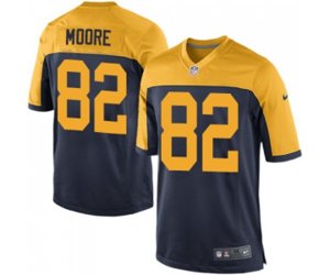 Green Bay Packers #82 J\'Mon Moore Game Navy Blue Alternate Football Jersey